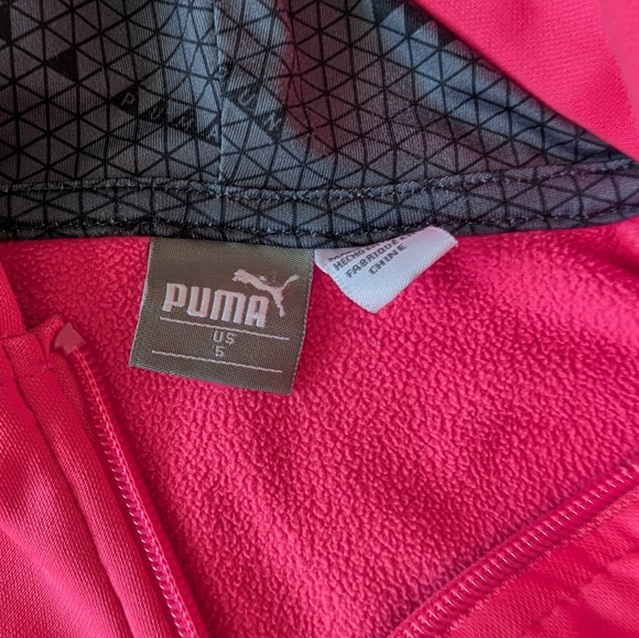 Pink Grey Puma Athletic Hoodie Sweatshirt Legging Set Girls 5 - Picture 3 of 6